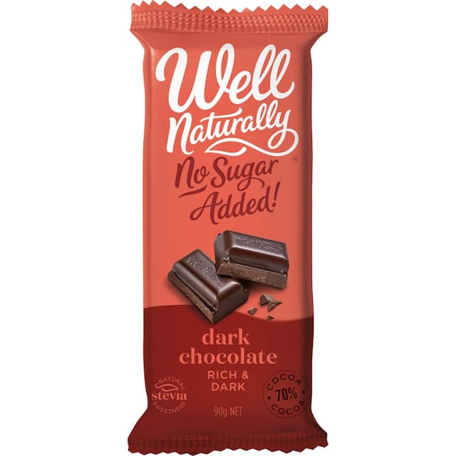 Well Naturally No Sugar Added Snack Bar Dark Chocolate
