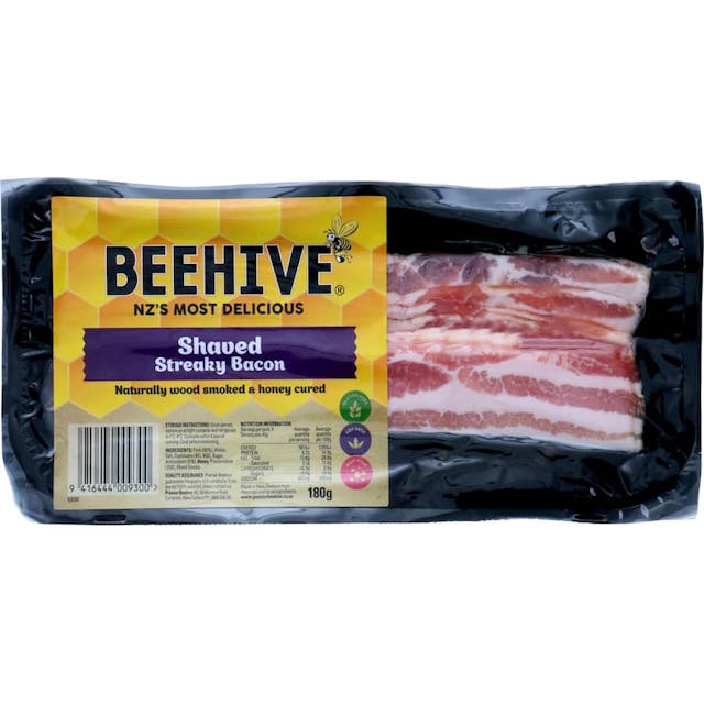 Beehive Streaky Bacon Shaved