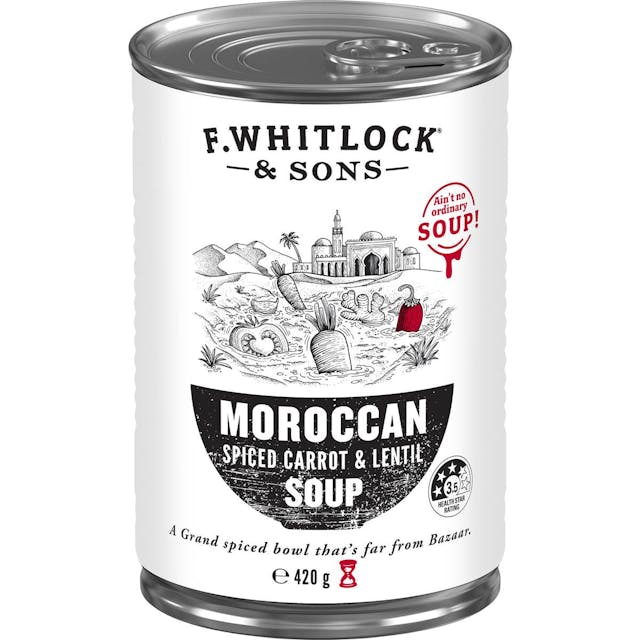 F. Whitlock & Sons Moroccan Spiced Carrot & Lentil Soup