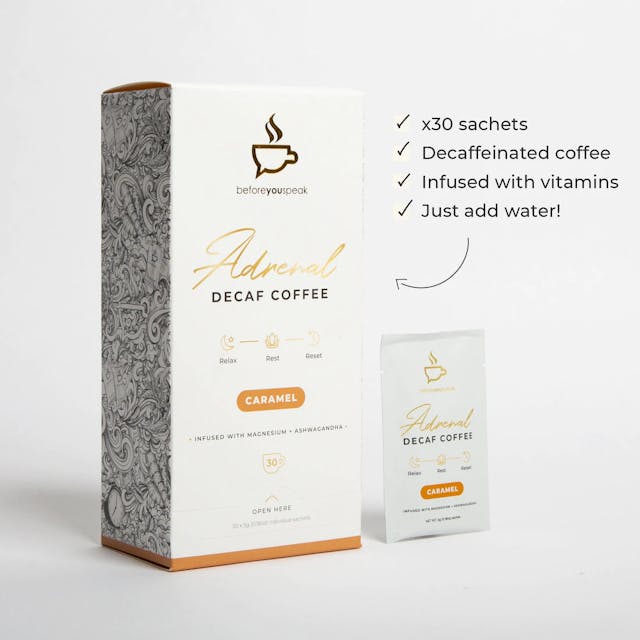 Beforeyouspeak Coffee Adrenal Decaf Coffee Caramel