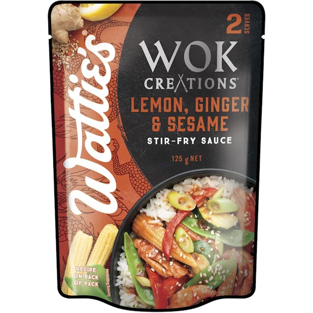 Wattie's Wok Creations Stir Fry Sauce Lemon Ginger & Sesame