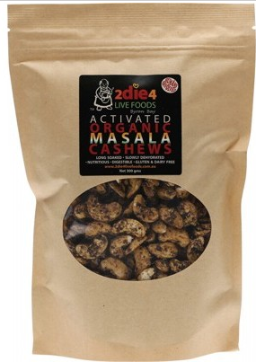 2Die4 Live Foods Organic Activated Masala Cashews