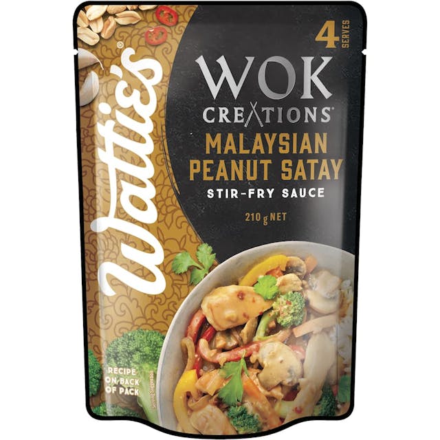 Wattie's Wok Creations Stir Fry Sauce Malaysian Peanut Satay