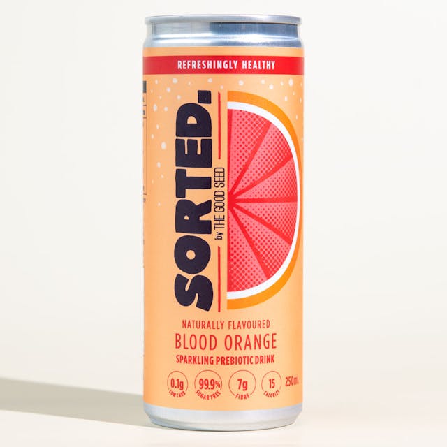 Sorted Blood Orange Sparkling Prebiotic Drink