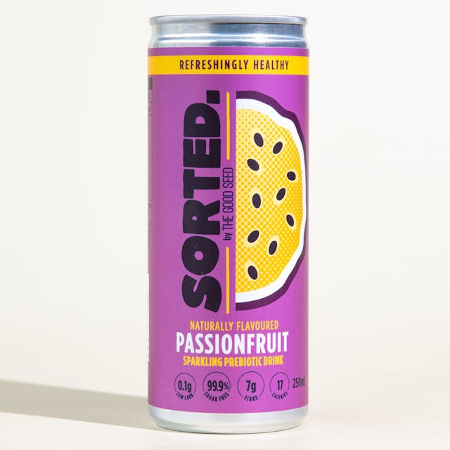 Sorted Passionfruit Sparkling Prebiotic Drink