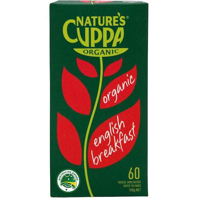 Nature's Cuppa English Breakfast Tea Bags 60 Pack