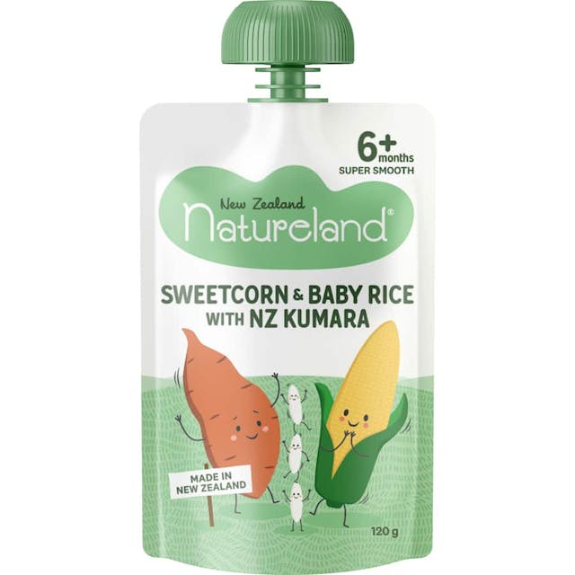Natureland Baby Food Kumara Sweetcorn Baby Rice