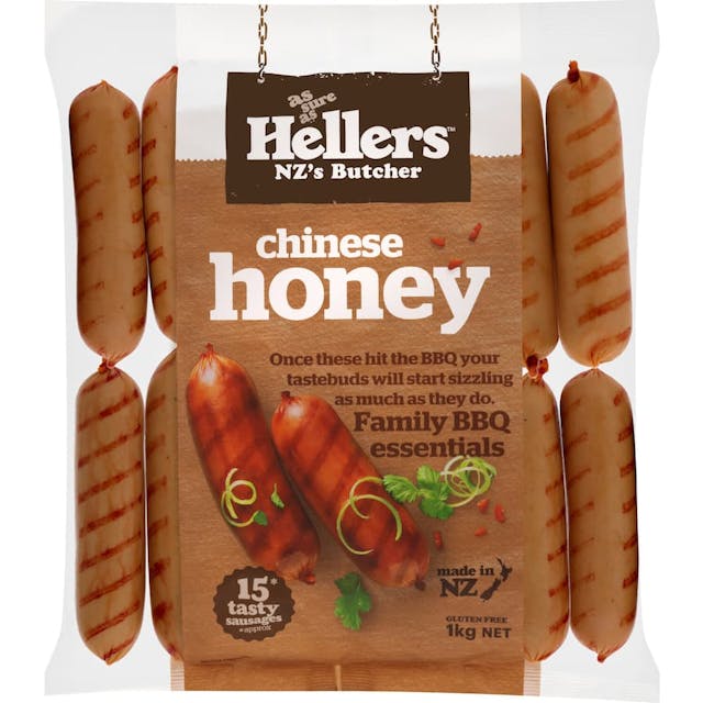 Hellers Sausages Precooked Chinese Honey
