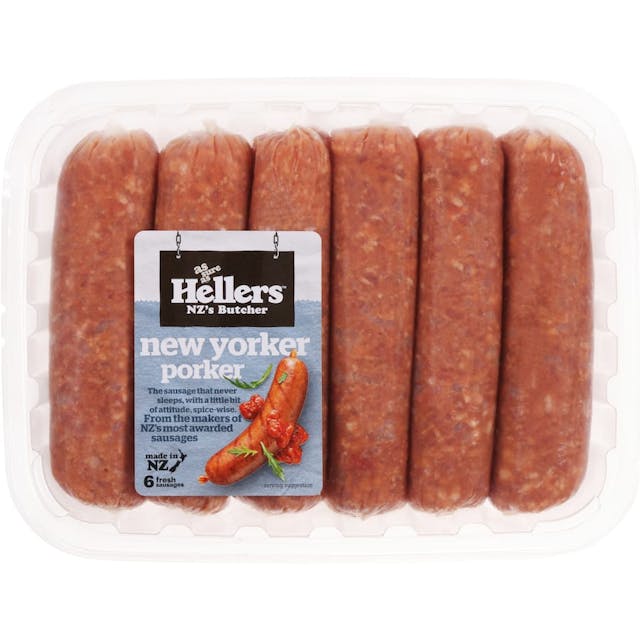 Hellers Sausages New Yorker Porker