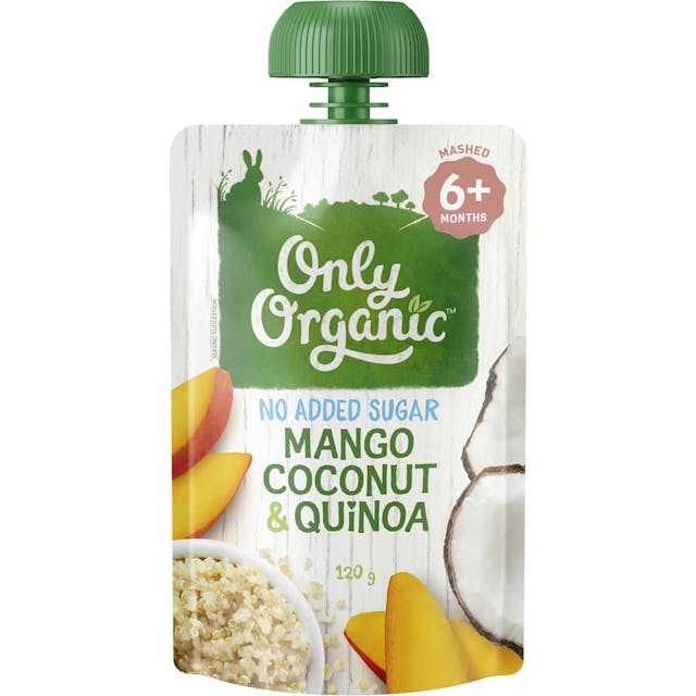 Only Organic Stage 2 Baby Food Mango, Coconut & Quinoa
