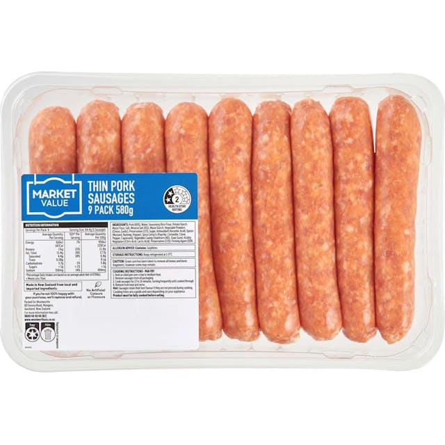 Market Value Pork Sausages