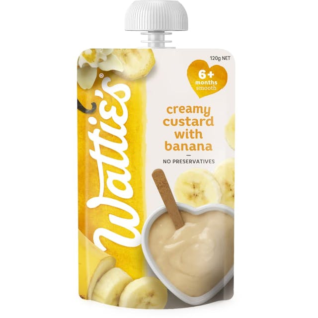 Wattie's Baby Food 6+ Months Creamy Custard With Bananas