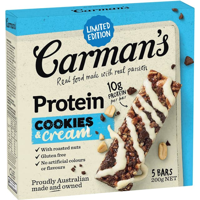 Carman's Limited Edition Cookies & Cream Bars 5 Pack