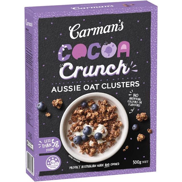Carman's Aussie Oat Clusters Coco Crunch