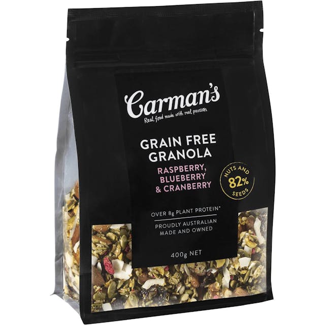 Carman's Grain Free Granola Raspberry, Blueberry & Cranberry