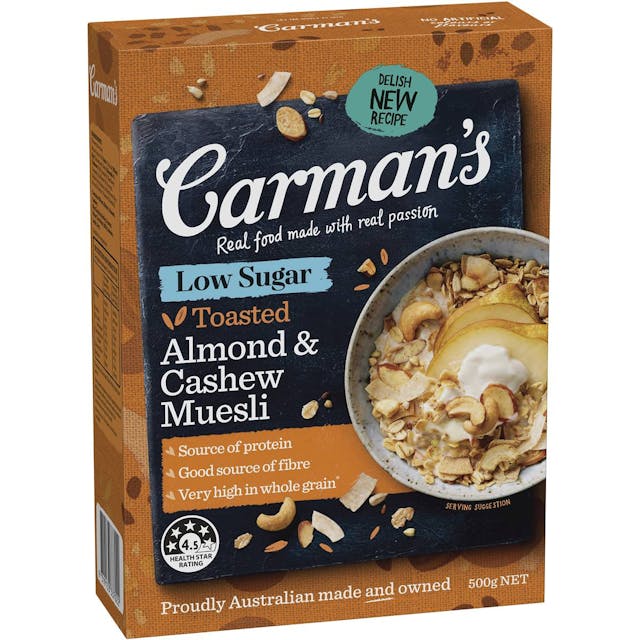 Carman's Low Sugar Toasted Almond & Cashew Muesli
