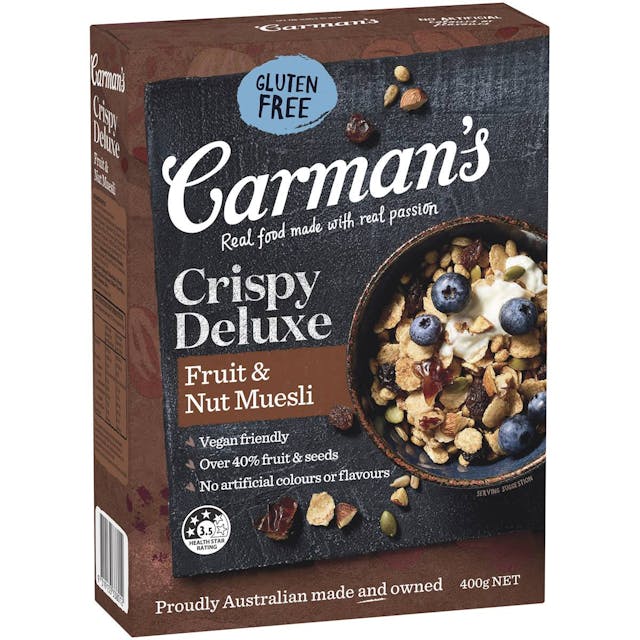 Carman's Roasted Nut, Date & Cinnamon Crispy Deluxe Muesli