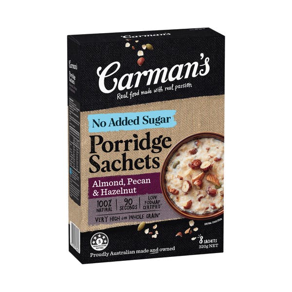 Carman's Almond, Pecan & Hazelnut Gourmet Porridge Sachets