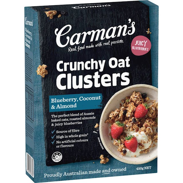 Carman's Crunchy Oat Clusters Blueberry, Coconut & Almond