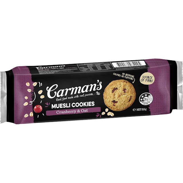Carman's Muesli Cookies Cranberry & Oat