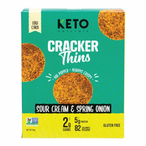 Keto Sour Cream & Spring Onion Cracker Thins