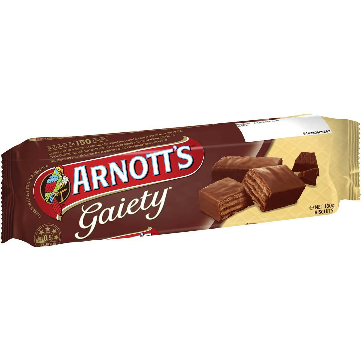 Arnott's Gaiety Chocolate Wafer Biscuits