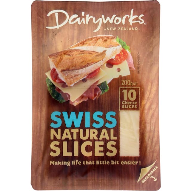 Dairyworks Cheese Slices Swiss