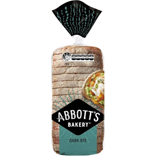 Abbott's Bakery Dark Rye Sandwich Slice Bread Loaf