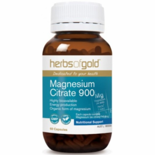 Herbs of Gold Magnesium Citrate 900 60caps