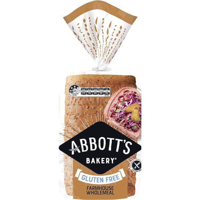 Abbott's Bakery Gluten Free Farmhouse Wholemeal Bread Slice Loaf