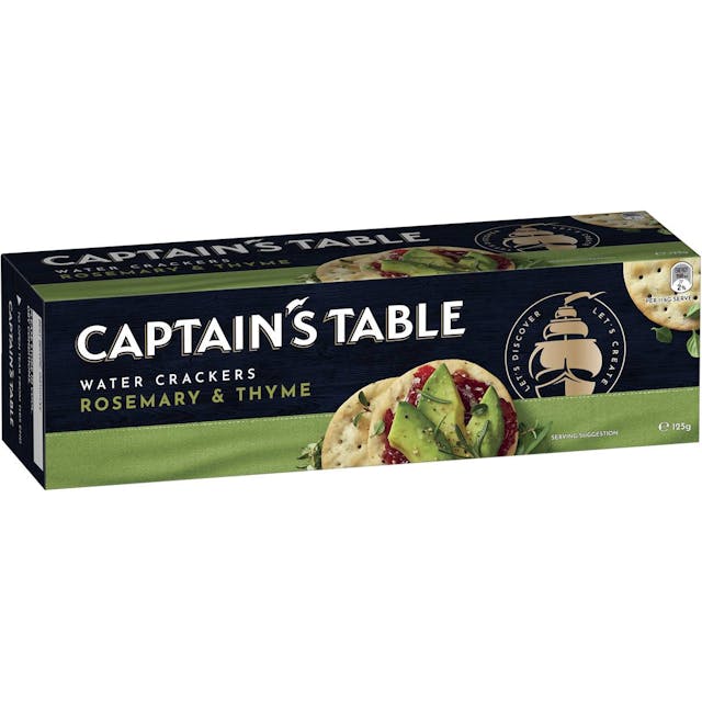 Captain's Table Water Crackers Rosemary & Thyme
