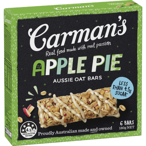 Carman's Apple Pie & Custard Aussie Oat Bars