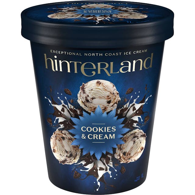 Hinterland Cookies & Cream With Belgian Chocolate Ice Cream Tub