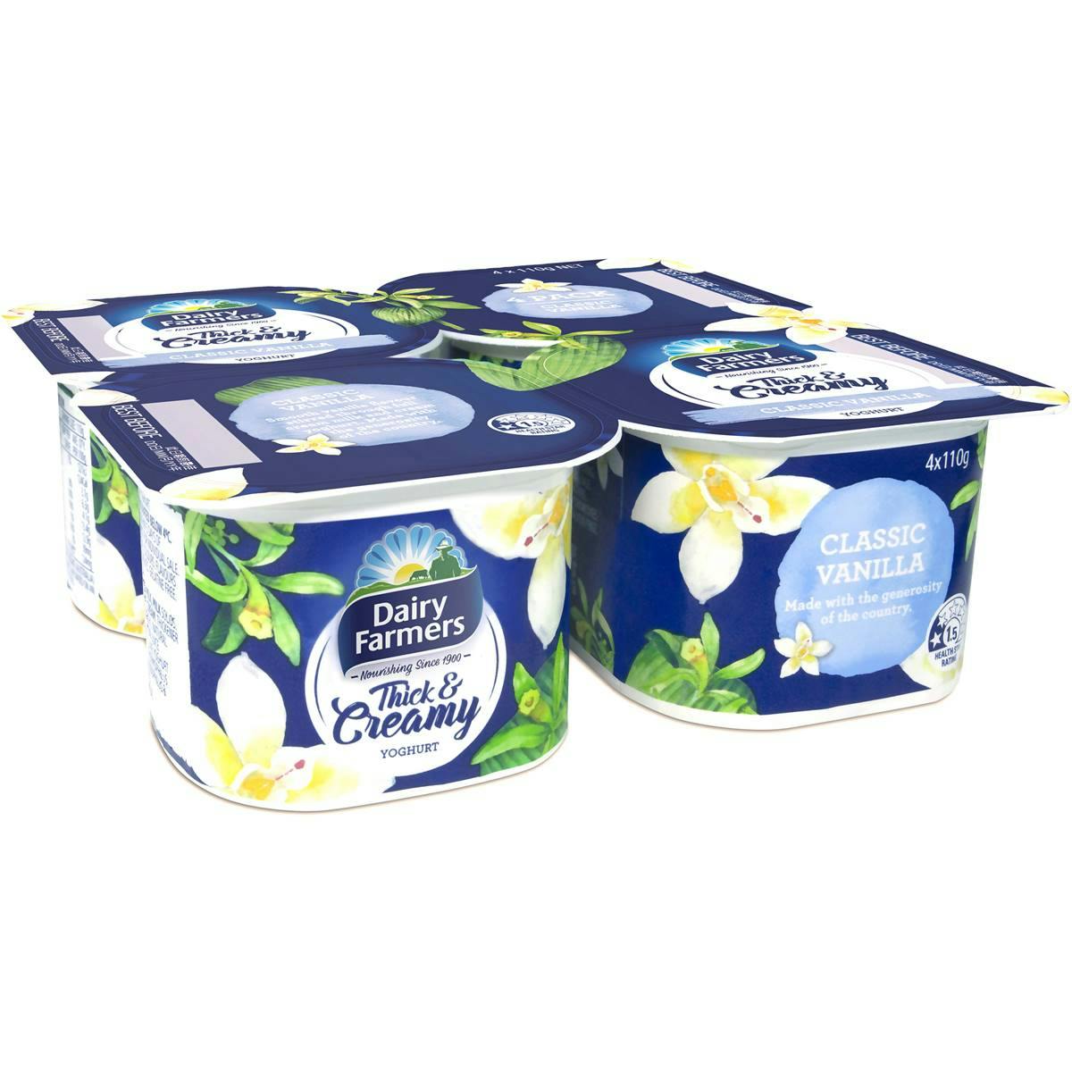 Dairy Farmers Thick & Creamy Vanilla Yoghurt 4 Pack