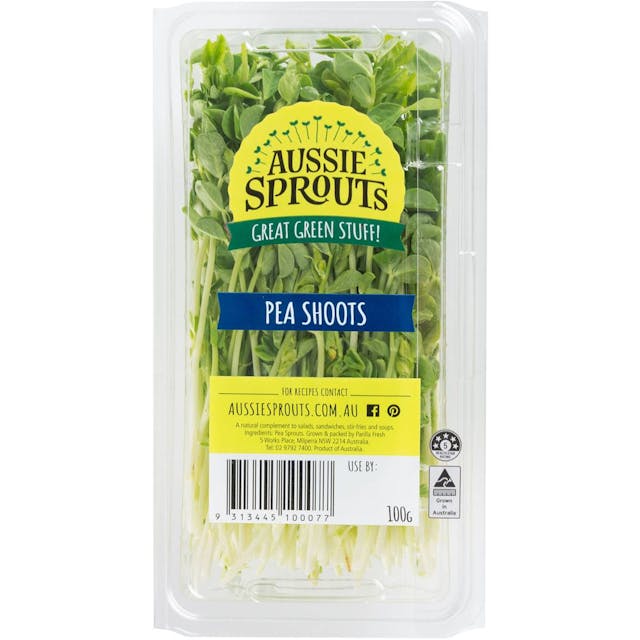 Aussie Sprouts Pea Shoots 100g Pack