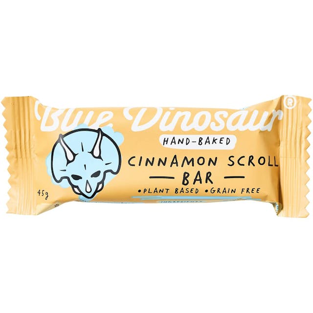 Blue Dinosaur Hand-Baked Cinnamon Scroll Bar