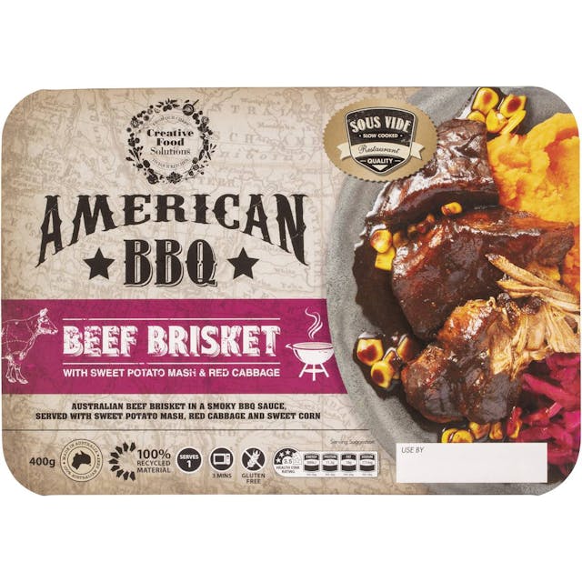 Creative Foods American Bbq Brisket Meal Chilled Meal