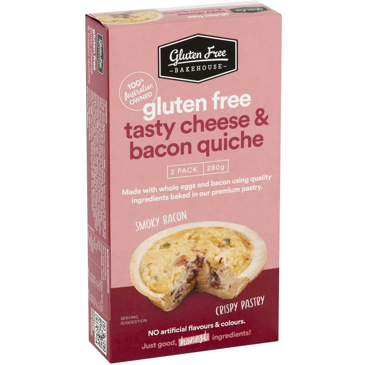 Gluten Free Bakehouse Tasty Cheese & Bacon Quiche 2 Pack