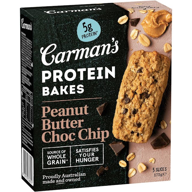 Carman's Protein Bakes Peanut Butter Choc Chip 5 Pack
