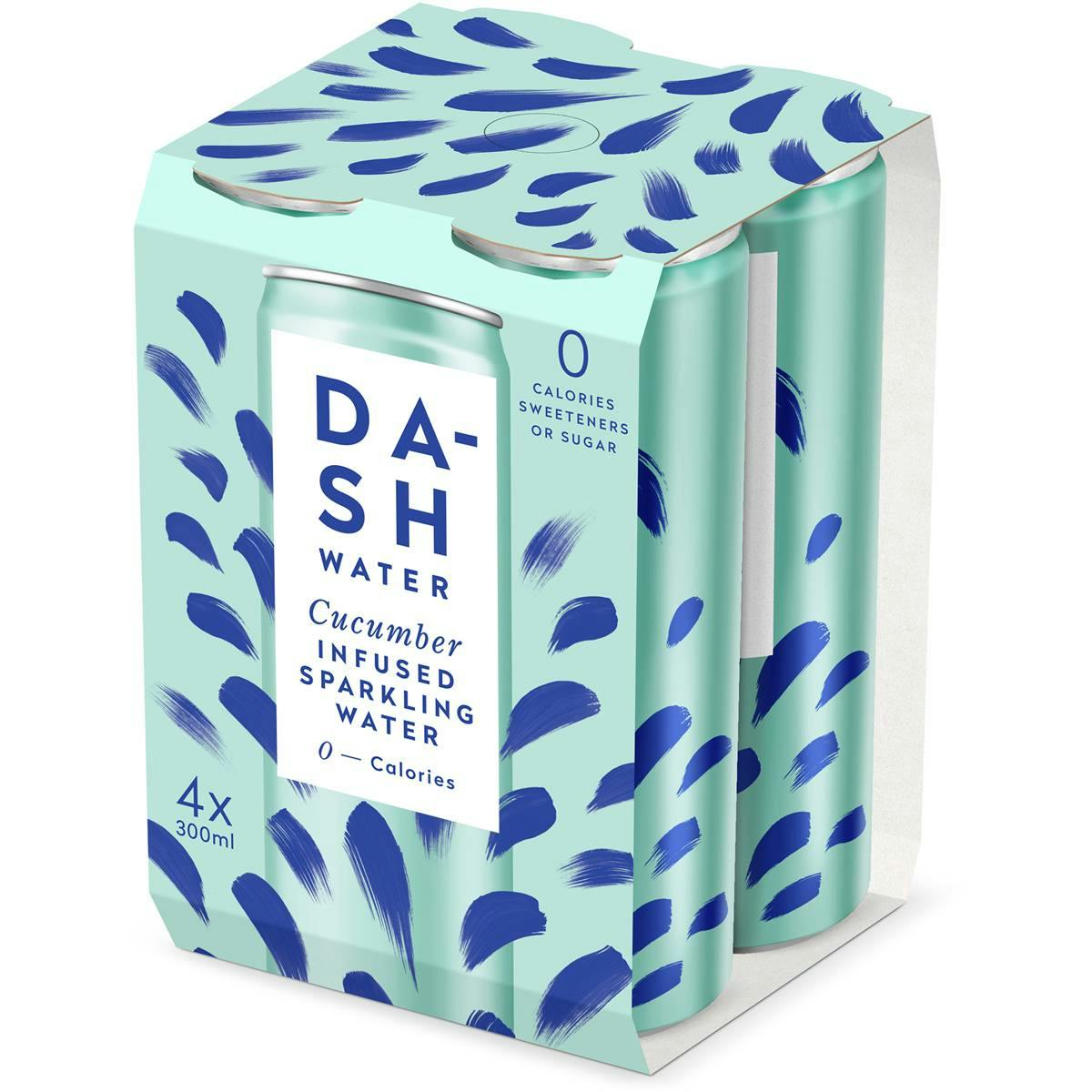 Dash Water Cucumber Infused Sparkling Water 300ml X4