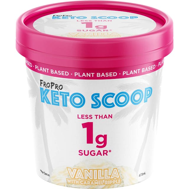 Fropro Keto Scoop Vanilla With Caramel Ripple Tub