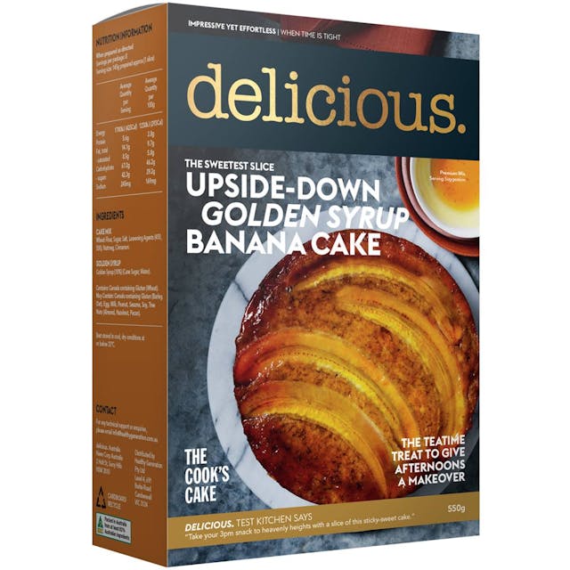 Delicious Upside Down Golden Syrup Banana Cake Mix