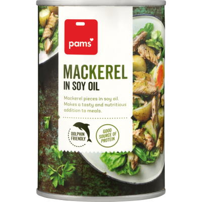 Pams Mackerel In Soy Oil