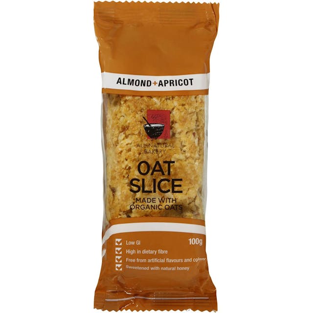 All Natural Bakery Bars Slice Oat Almond & Apricot