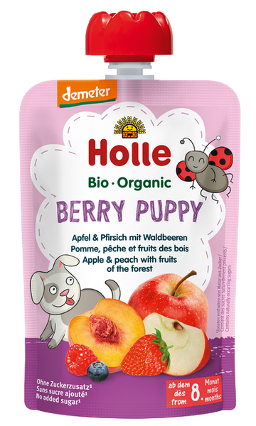 Holle Organic Pouch Apple & Peach with Fruits of the Forest
