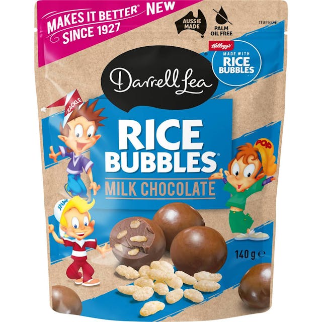 Darrell Lea Rice Bubbles Milk Chocolate Balls