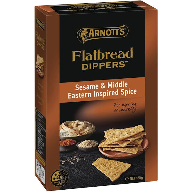 Arnott's Flatbread Dippers Sesame & Middle Eastern Inspired Spice