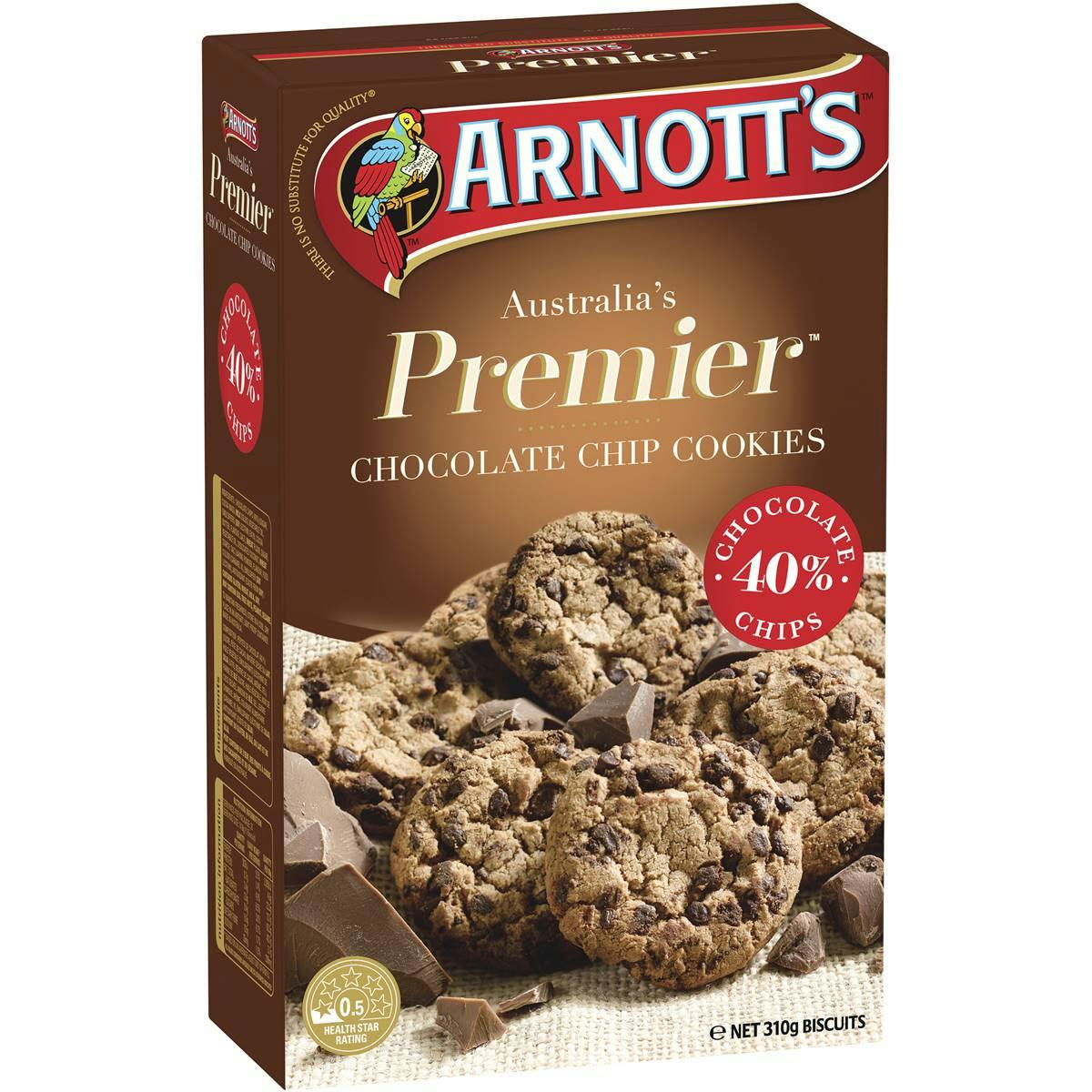 Arnott's Premier Chocolate Choc Chip Cookies