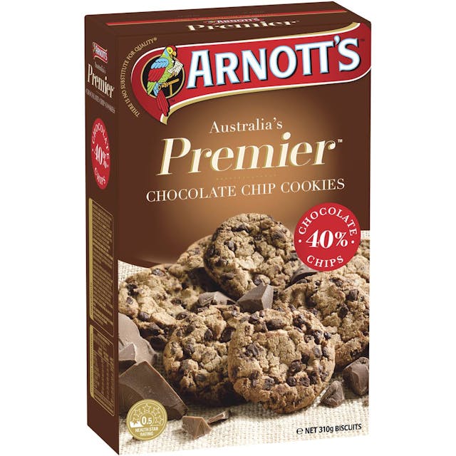 Arnott's Premier Chocolate Choc Chip Cookies