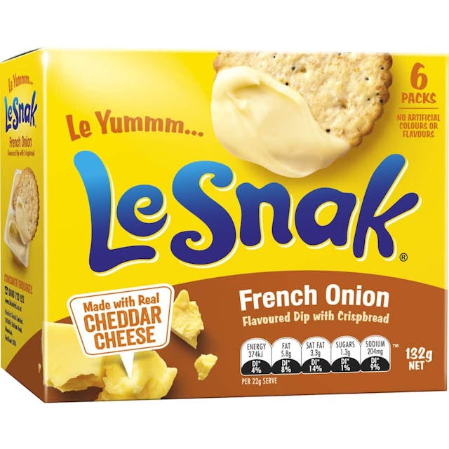 Le Snak Crackers N Dip French Onion